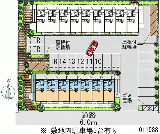 ★手数料０円★立川市錦町　月極駐車場（LP）